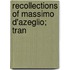 Recollections Of Massimo D'Azeglio; Tran