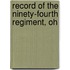 Record Of The Ninety-Fourth Regiment, Oh