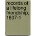 Records Of A Lifelong Friendship, 1807-1