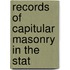 Records Of Capitular Masonry In The Stat