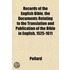 Records Of The English Bible, The Docume