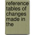 Reference Tables Of Changes Made In The