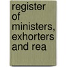 Register Of Ministers, Exhorters And Rea door Maitland Club