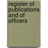 Register Of Publications And Of Officers door Massachusetts Institute of Technology