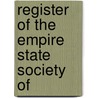 Register Of The Empire State Society Of door Sons Of the American Society