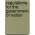 Regulations For The Government Of Nation