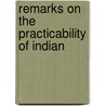 Remarks On The Practicability Of Indian door Isaac McCoy