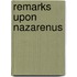 Remarks Upon Nazarenus