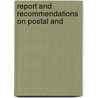 Report And Recommendations On Postal And door International American Conference