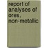Report Of Analyses Of Ores, Non-Metallic