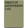 Report Of Commission I-Viii door World Missionary Conference