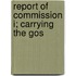 Report Of Commission I; Carrying The Gos