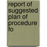 Report Of Suggested Plan Of Procedure Fo door Jersey City City Plan Commission