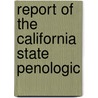 Report Of The California State Penologic door Creed California