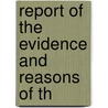 Report Of The Evidence And Reasons Of Th door Jonas Platt