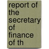 Report Of The Secretary Of Finance Of Th door Mexico. Secretari�A. De Pu�Blico