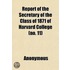 Report Of The Secretary Of The Class Of