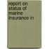 Report On Status Of Marine Insurance In