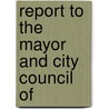 Report To The Mayor And City Council Of door Portland Vice Commission