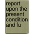 Report Upon The Present Condition And Fu