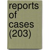 Reports Of Cases (203) door New York Court of Appeals