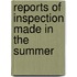 Reports Of Inspection Made In The Summer