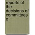 Reports Of The Decisions Of Committees O