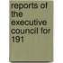 Reports Of The Executive Council For 191