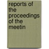 Reports Of The Proceedings Of The Meetin door Royal Dublin Society