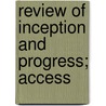 Review Of Inception And Progress; Access door Oklahoma Historical Society