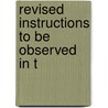 Revised Instructions To Be Observed In T door Kansas Tax Commission