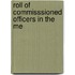 Roll Of Commisssioned Officers In The Me