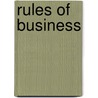 Rules Of Business by Not Available