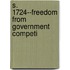 S. 1724--Freedom From Government Competi