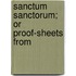 Sanctum Sanctorum; Or Proof-Sheets From