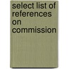 Select List Of References On Commission door Library Of Congress. Bibliography