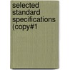 Selected Standard Specifications (Copy#1 door American Society for Testing Materials