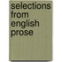 Selections From English Prose