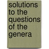 Solutions To The Questions Of The Genera door Jane Goodall