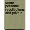 Some Personal Recollections And Private door Joseph Jacobs