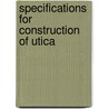 Specifications For Construction Of Utica door New York Public Service District