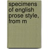 Specimens Of English Prose Style, From M door George Saintsbury