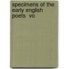 Specimens Of The Early English Poets  Vo by George Ellis