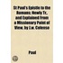 St Paul's Epistle To The Romans; Newly T