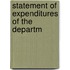 Statement Of Expenditures Of The Departm