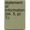 Statement Of Information (Bk. 5, Pt. 1); door United States Congress Judiciary