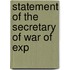 Statement Of The Secretary Of War Of Exp