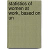 Statistics Of Women At Work, Based On Un door United States. Census