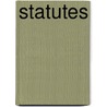 Statutes door Theodore Frank Thomas Plucknett