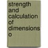Strength And Calculation Of Dimensions O